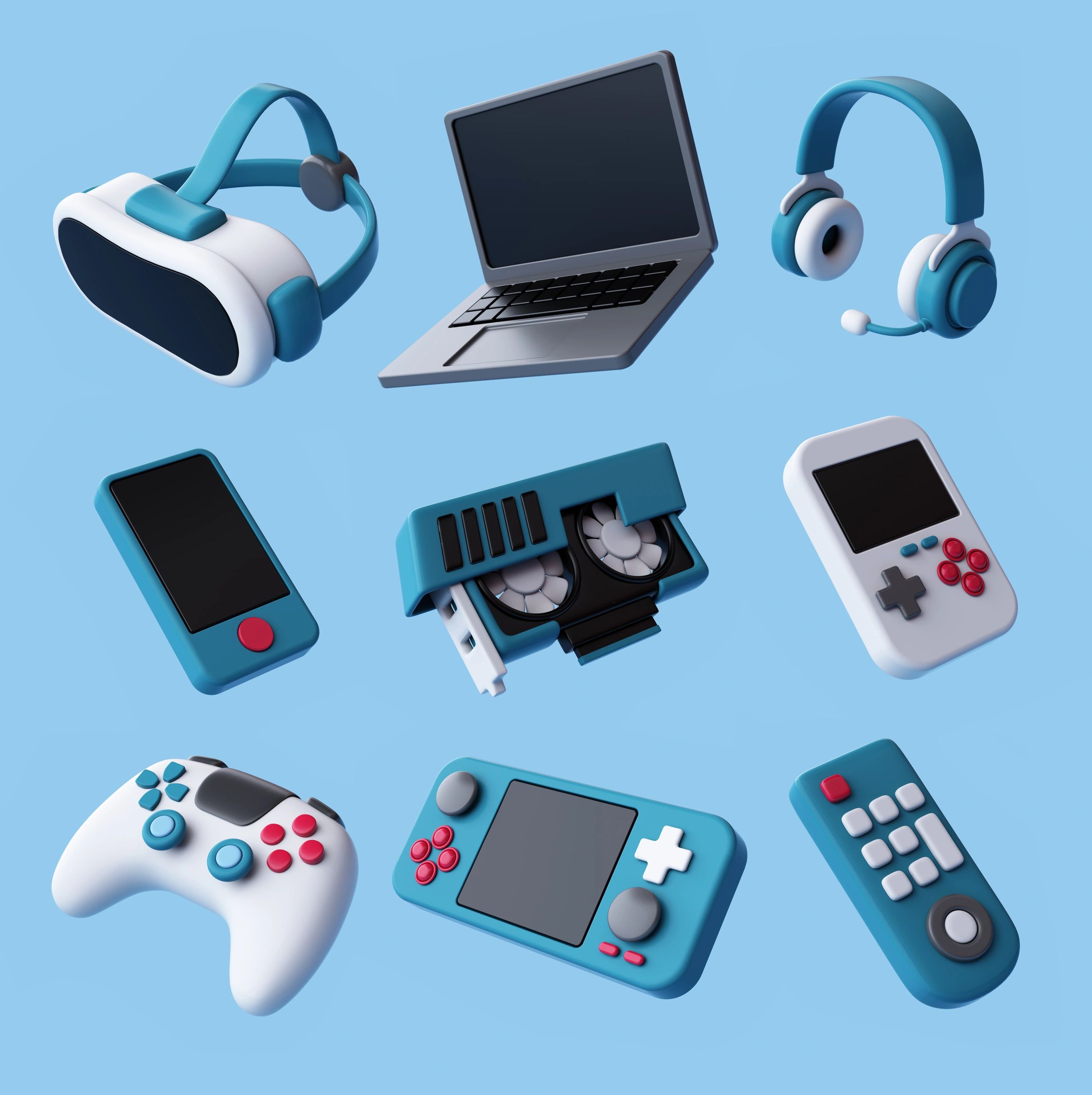 mobile and pc games collage